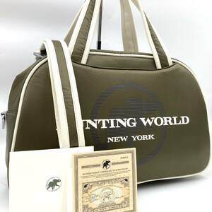 1円 【入手困難・美品】 HUNTING WORLD ハンティングワールド ボストンバッグ アビエーション メンズ ビジネス 2way ナイロン レザー 