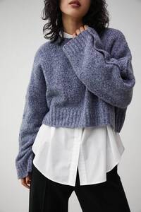 AZUL BY MOUSSY　2WAY BUTTON DESIGN SLEEVE KNIT フリーサイズ