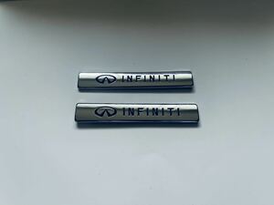 インフィニティ　エンブレム　INFINITI 2個セット　エアロ　フェンダー　ピラー　トランク　内装