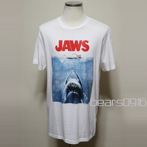 新品アメリカ正規品 OLD NAVY JAWSポスターグラフィックＴシャツ白L