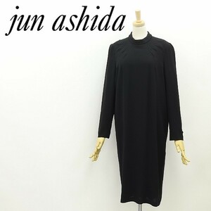 ◆jun ashida ジュンアシダ ハイネック 刺繍デザイン ワンピース 黒 ブラック