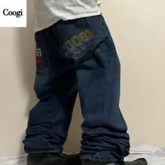 00s Coogi ウォッシュ 刺繍 極太 ワイド デニム バギーパンツ y2k