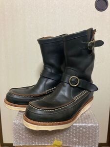 REVIVAL 90% PRODUCTS by Varde77 / U.S. OIL LEATHER HAND MOCCASIN BOOTS / BLACK モカシンブーツエンジニア ブラック