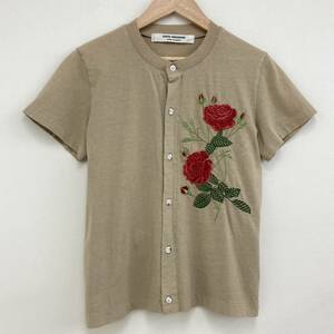 AD1999 JUNYA WATANABE コムデギャルソン 薔薇 刺繍 半袖 カーディガン カットソー ジュンヤワタナベ ローズ 90s VINTAGE archive 2090253