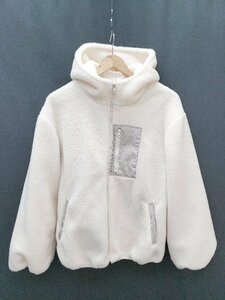 ◇ ITEMS URBAN RESEARCH アーバンリサーチ シップアップ 長袖 ボアフリース パーカー サイズF アイボリー系 メンズ P