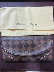 【1円〜】LOUIS VUITTON ルイ ヴィトン ダミエ ポルトフォイユ・カイサ 2つ折ファスナー長財布 ローズバレリーヌ ピンク