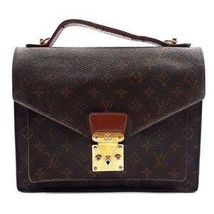 ◆ベタなし◆ ルイヴィトン LOUIS VUITTON ハンドバッグ 鞄 M51185 モンソー28 モノグラム No.SR1012 茶 ブラウン系 01-24102002-A