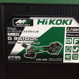 【RH-1440】未使用品 HIKOKI ハイコーキ コードレスディスクグラインダ G3610DC 2XPZ