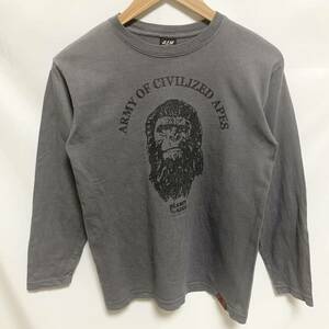 猿の惑星 PLANET OF THE APES 長袖 Tシャツ ロンT アメリカ製 S 映画 MOVIE TEE