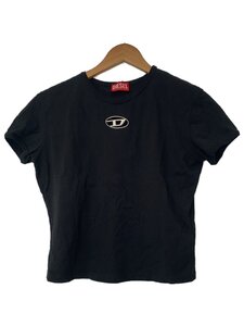 DIESEL◆T-UNCUTIE-LONG-OD/クロップドTシャツ/L/コットン/BLK/OHERS