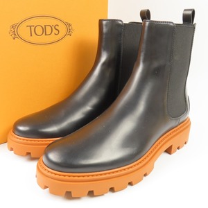 42780★1円スタート★TOD’S トッズ 未使用品 靴 シューズ エンジニアブーツ 40 27cm ブーツ レザー ブラック