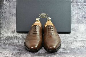 クロケット&ジョーンズ　ハラム　6.5E (25.0cm相当)　ダークブラウンバーニッシュ　348ラスト　ストレートチップ　Crockett&Jones