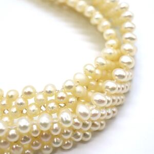 1円〜!!《本真珠ネックレス/ブレスレット》N 約39.5g 約34.0/17.5cm pearl necklace jewelry パール ジュエリー DA0/DA0.M179