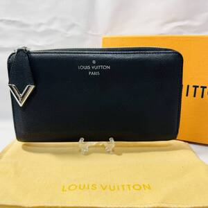 【美品】 LOUIS VUITTON ルイヴィトン M60146 パルナセア ポルトフォイユ コメット ラウンドファスナー 長財布 ブラック系