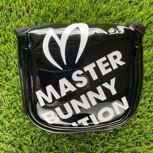 新品 MASTER BUNNY EDITION マスターバニー ゴルフ ヘッドカバー パター　マグネット式　マレット 黒 エナメル　即決 送料390円