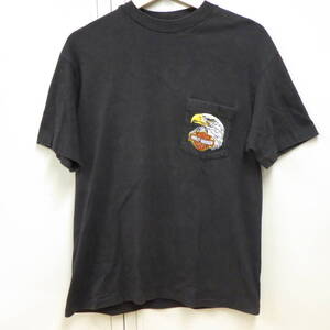 ハーレーダビッドソン 黒 ワシ Tシャツ