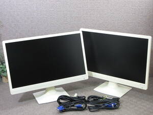 【2台セット】IODATA / 21.5インチワイド液晶モニター LCD-AD222ESW / RGB、DVI-D / フルHD（1920×1080）/ No.R701