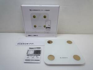 CN7384tb 美品 MIRROR FIT. スマート体組成計 MFSS4-WHITE 多少訳アリ