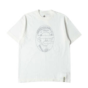 MOUNTAIN RESEARCH マウンテンリサーチ Tシャツ サイズ:XL GOD SAVE THE QUEEN 刺繍 クルーネック Tシャツ G.S.T.Q ホワイト