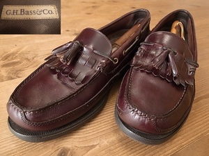 G.H.BASS＆CO. バス 革靴 キルト タッセル ローファー スリッポン レザーシューズ 茶 サイズ 12M 約30㎝