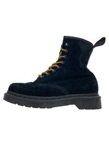 Dr.Martens◆8 HOLE BOOTS/レースアップブーツ/UK3/BLK/スウェード/スレ有