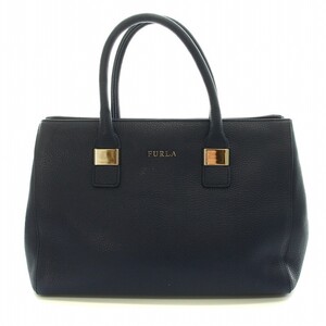 フルラ FURLA ハンドバッグ ショルダーバッグ 2WAY ロゴ レザー 鞄 紺 ネイビー /DK ■GY17 ■OF レディース