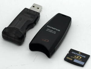 オリンパス xDピクチャーカード対応 USBリーダ／ライタ MAUSB-100 と xDピクチャーカード 16MB OLYMPUS　管理Non888