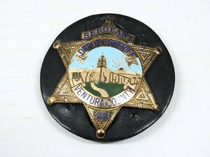 ポリスバッジ　SERGEANT　DEPUTY　SHERIFE　VENTURA　COUNTY　中古