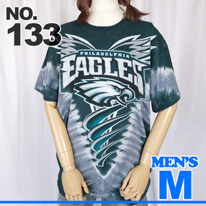 Mサイズ/フィラデルフィアイーグルス NFL 半袖Tシャツ グリーン系 アメフト USED 古着 PHILADELPHIA EAGLES タイダイ 絞り染め 