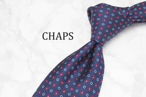 【美品】CHAPS チャップス A-367 ネイビー ブランド ネクタイ 良品 古着 卸 USED オールド SILK ラルフ