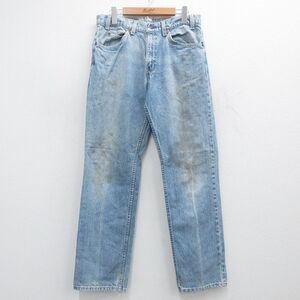 W32/古着 リーバイス Levis 506 ジーンズ メンズ 90s コットン 紺 ネイビー デニム 24aug20 中古 ボトムス ジーパン Gパン ロング パンツ