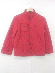 ◇ POLO RALPH LAUREN キッズ 子供服 中綿 ポニー キルティング 長袖 ジャケット サイズ M(10-12) 150/76 レッド メンズ P