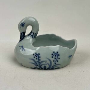 古美術 中国 白鳥 筆洗 置物 陶器 書道具 清時代