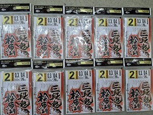 新品 ササメ ワカサギ 三段鬼 桧原湖 6本 仕掛け 狐 6本針 2.0号 10個セット 　　　　ささめ針 わかさぎ