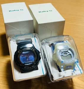 ★　☆未使用保管品☆　CASIO Baby-G　アナログ　ネイビー系　デジタル　グレー系　Reef　カシオ　セット　2点　★