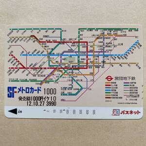 【使用済】 パスネット 営団地下鉄 東京メトロ 路線図 2000.10