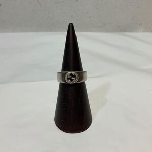 GUCCI グッチ ring リング 指輪 シルバーリング アクセサリー インターロッキング AG925 イタリア製 サイズ18号 687907