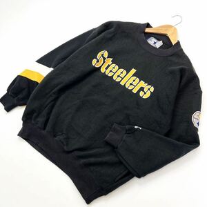 STARTER ★ NFL ピッツバーグ スティーラーズ スウェット トレーナー ポケット◎ ブラック L STEELERS アメカジ 古着 スターター■S1192