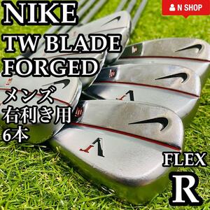 【レア】NIKE ナイキ タイガーウッズ TW BLADE FORGED メンズアイアンセット 6本 N.S PRO 950GH R