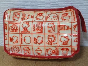 サンリオ SANRIO ハローキティ HELLO KITTY 1975 ビニールポーチ 旧ロゴ ケース 小物入れ 昭和 レトロ 当時物 RETRO BAG キティちゃん レア