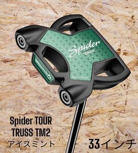 TaylorMade テーラーメイド Spider TOUR TRUSS TM2 アイスミント トラスセンター パター 33インチ