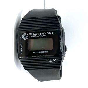 1607◎ BEAUTY&YOUTH UNITED ARROWS ユナイテッドアローズ 時計 腕時計 デジタル カジュアル ブラック メンズ