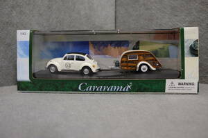 HONG WELL　1/43　VW Beetle w/ Caravan Ⅲ　ホンウェル　1/43　ビートル/キャラバン3　ホワイト　14811