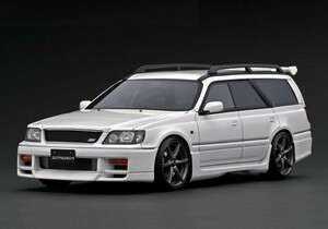 ignition model 1/18 日産 ステージア 260RS (WGNC34) 前期型 パールホワイト (R34GT-R純正18インチホイール) (IG2886)