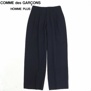 ◆COMME des GARCONS HOMME PLUS コムデギャルソン オムプリュス AD2006 タック スラックス パンツ 紺 ネイビー S