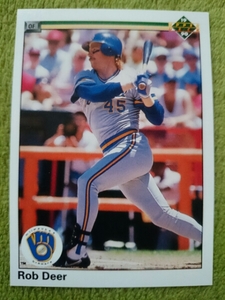 ★来日外国人 ディアー 阪神 タイガース ROB DEER UPPER DECK 1990 UD MLB #176 MILWAUKEE BREWERS ミルウォーキー ブリューワーズ ロブ