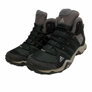 D634 adidas アディダス レディース トレッキングシューズ GORE-TEX ゴアテックス US6.5 23.5cm ブラック グレー