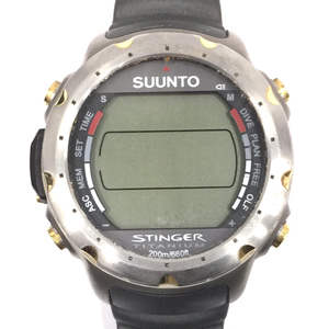 スント スティンガー チタニウム デジタル 腕時計 ダイブコンピューター メンズ 保存箱付き 未稼働 SUUNTO QR011-447