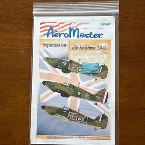 Aero Master1/48 ハリケーン　48-663:検:ハセガワ、エアフィックス、デカール