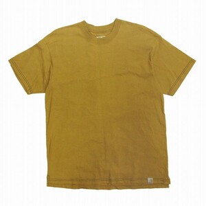 美品 21SS カーハート carhartt S/S NEBRASKA T/S コットン Tシャツ カットソー トップス 半袖 クルーネック ロゴパッチ サイズM